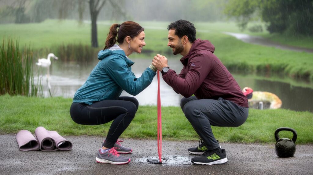 A couple shares how outdoor partner workouts boosted both their fitness and their relationship