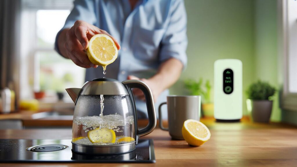 A dad explains how lemon juice descaled his kettle and cut household energy use