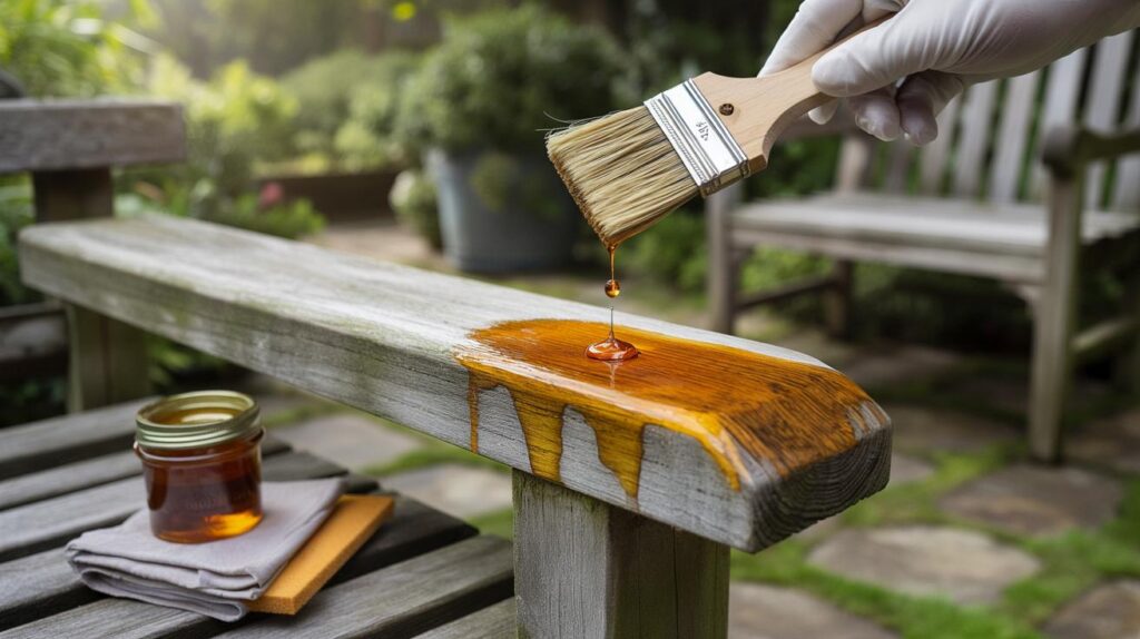 A drop of wood stain that saves your garden furniture: and how to apply it right