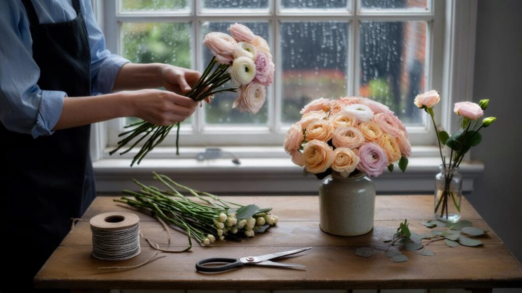 A London florist shares her trick for making supermarket flowers look like a designer bouquet