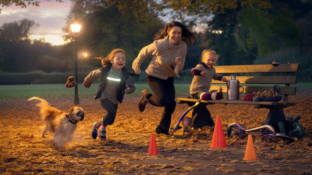 A mum shares how outdoor fitness games keep her whole family active this autumn