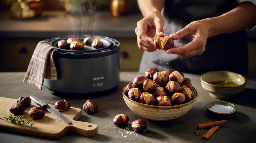Air fryer chestnuts at 200°C in 15 minutes: could your 500g batch really peel itself tonight?