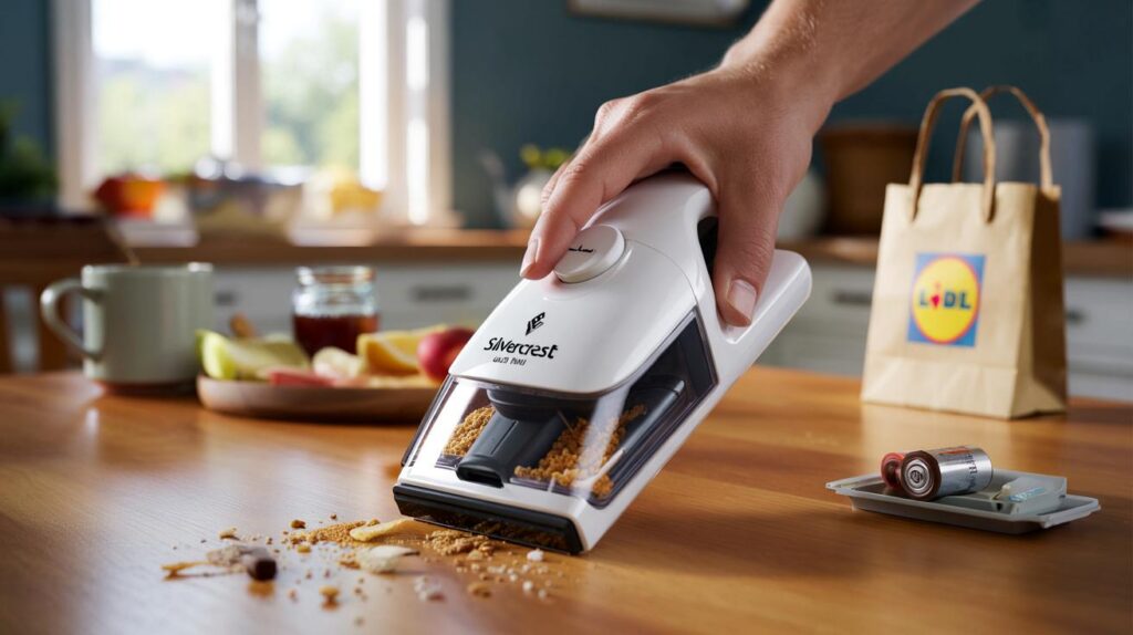 Are you missing this £5.99 Lidl Silvercrest mini vacuum? 100% of buyers say it fixes daily messes