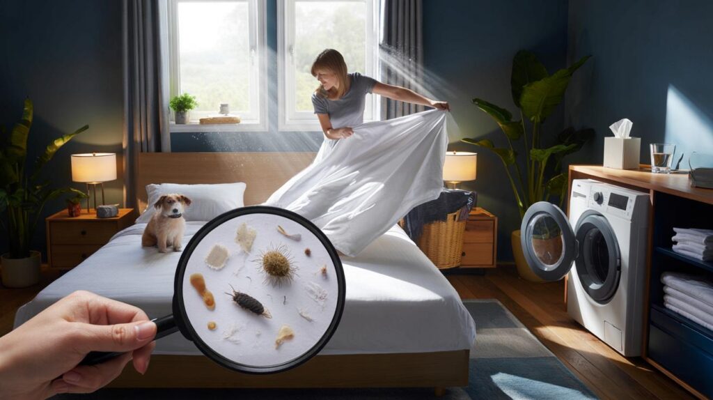 Are your sheets making you sick? experts say wash every 7 days, or every 2 if you’re ill or have pets