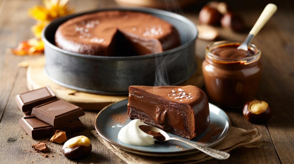 Autumn, sorted — 200 g chocolate, 250 g chestnut cream: will this flourless fondant tempt you?