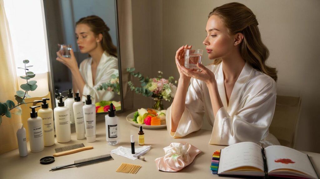 Bridal beauty prep starting months in advance for radiant skin and hair on your big day