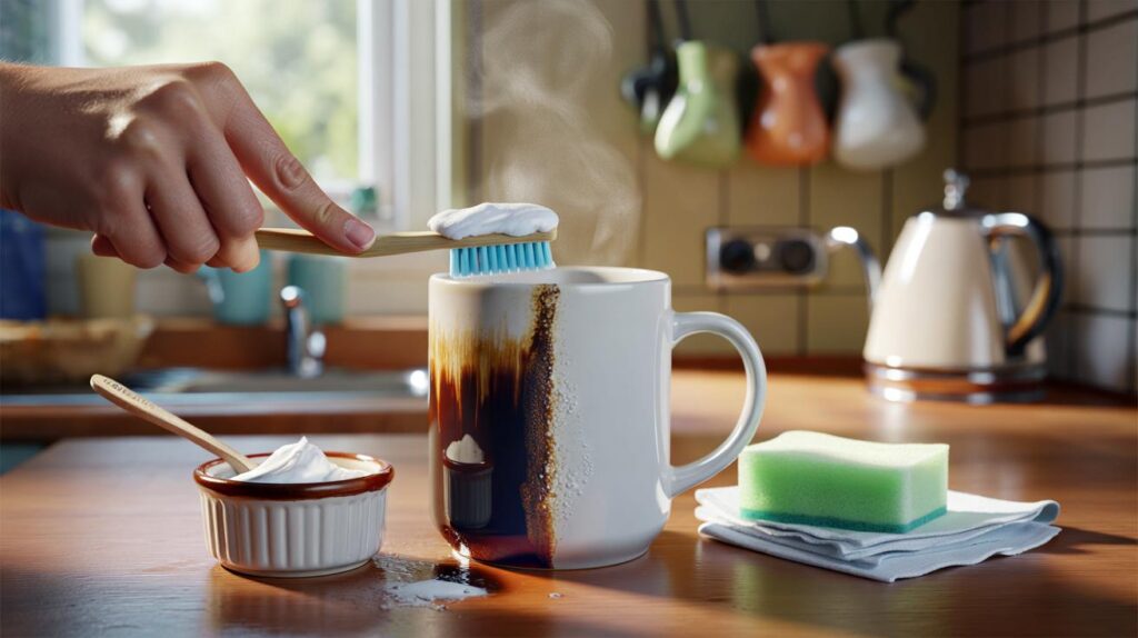 Brits are saving favourite mugs: 30g baking soda paste clears 98% of coffee stains in 15 minutes