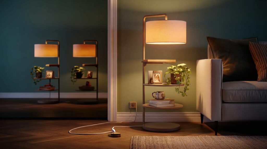 Brits eye a £50 Dunelm floor lamp with shelves: will 1.5m height, 2m cable and 3 colours win you?