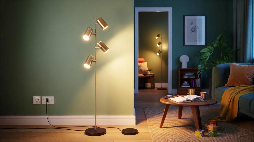 Brits, would you pay £29.99 for Lidl’s Livarno Home LED floor lamp with 3 spotlights and a 1.8m lead?