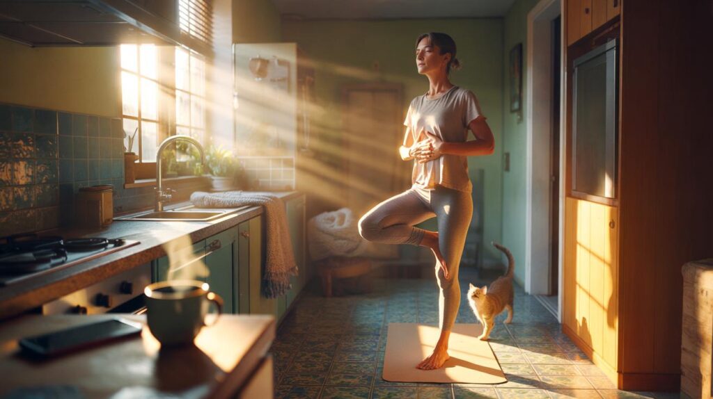 Build a mindful morning routine with yoga: calm, energising, and easy to keep