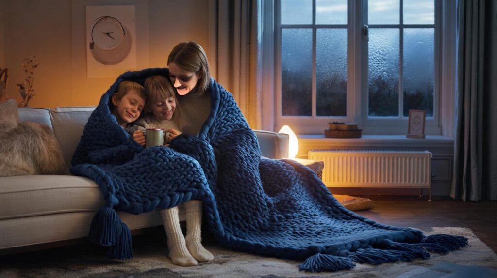 Cold nights ahead: will a £35 M&S knitted throw save you 2 hours of heating and keep kids cosy?