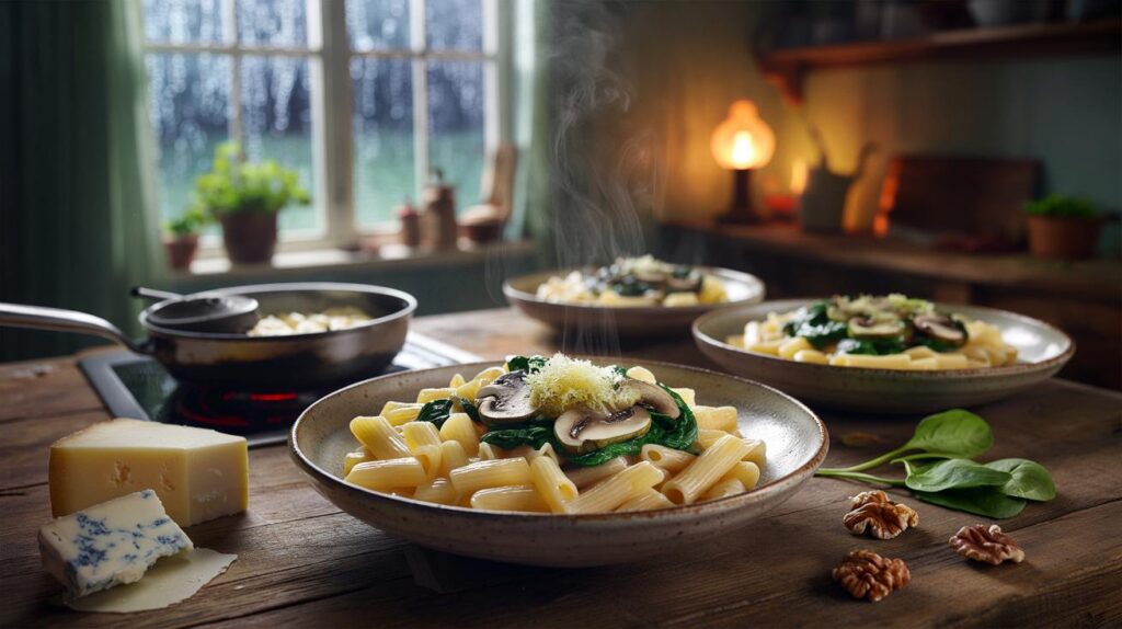 Cold nights, tight budgets: could this 20-minute, £6 gorgonzola pasta for four save your dinner?