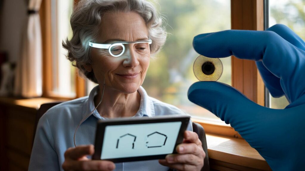 Could this tiny eye chip help you read again at 79? 80% of 38 patients saw gains after 1 year