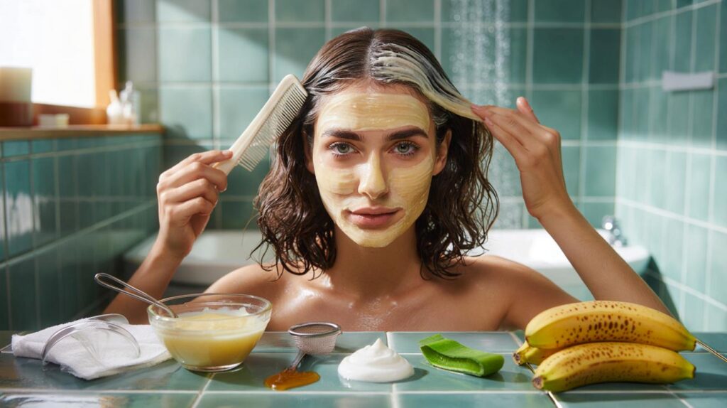 Creative banana hair masks that repair damaged strands and reduce split ends naturally