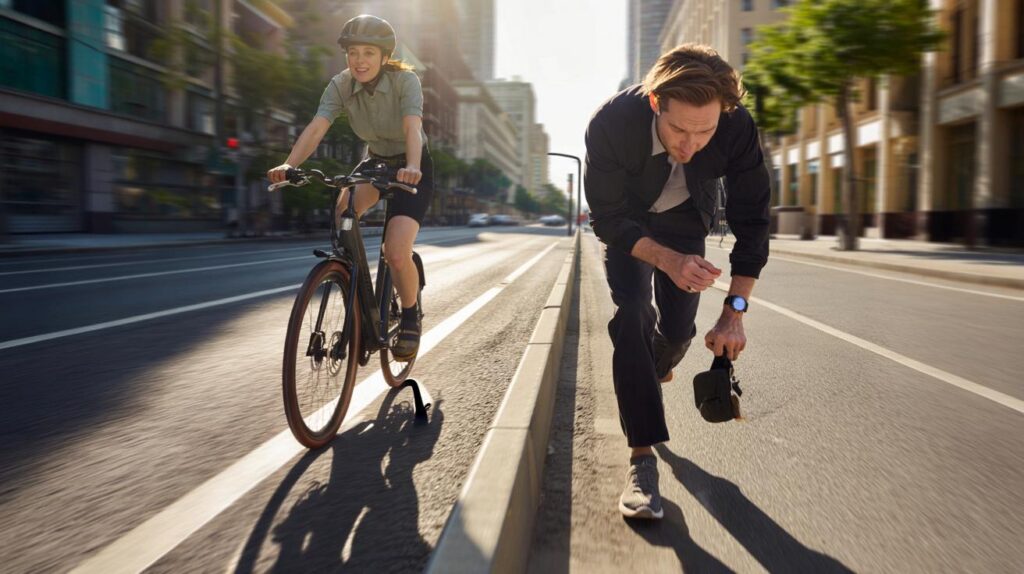 Cycling vs walking: are you wasting 4x energy each commute? save 45 minutes and your knees