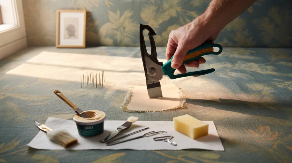 DIY expert shows how to fill wallpaper holes and make your walls look brand new