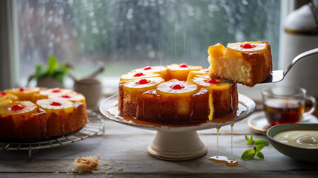 Eight rings, 30 minutes, £5.60 to make: will this pineapple upside-down cake warm your rainy week?