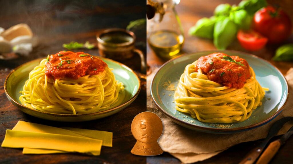 For 80% of French shoppers: that bright yellow pasta colour could spoil tonight’s dinner too