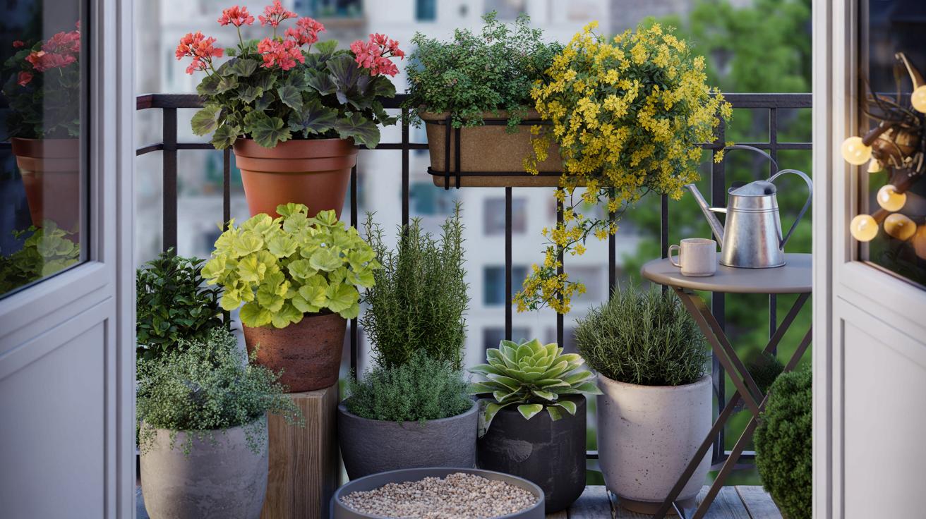 Garden inspiration for small urban spaces with low-maintenance plants that  bring joy and colour to your balcony