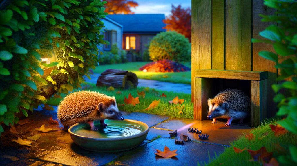 Hedgehogs on your street? place 1 bowl of water and a 13cm gap—will they return nightly again?
