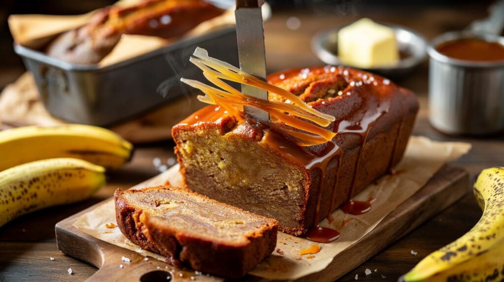 How to bake banana bread with a crunchy caramel topping everyone will ask the recipe for