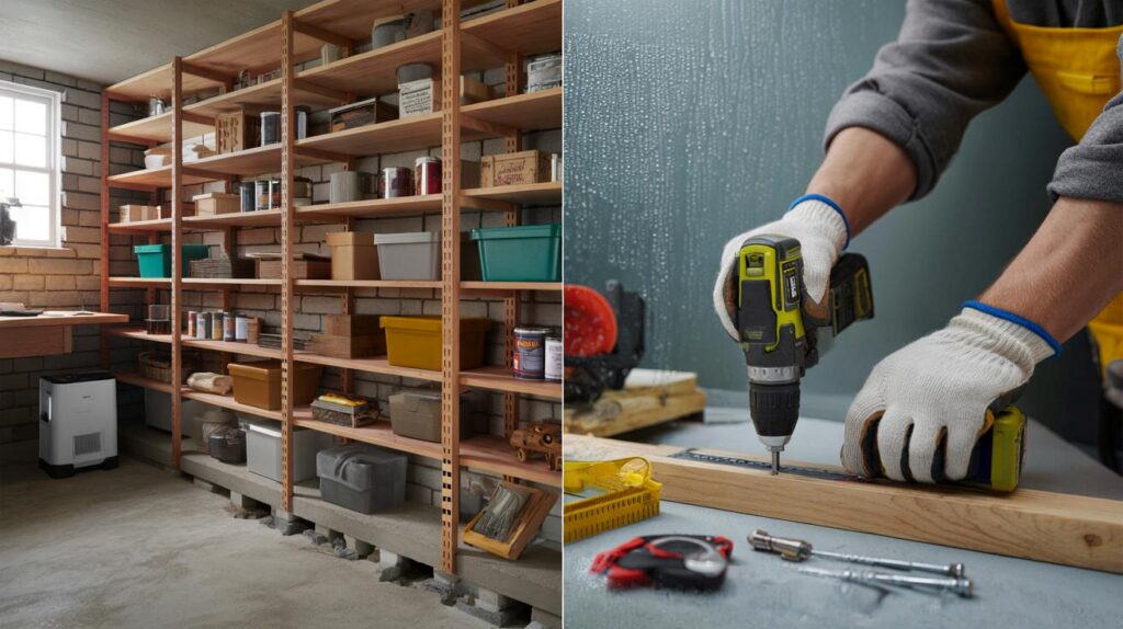 How to build sturdy basement shelves for storage and keep things organised: DIY made simple