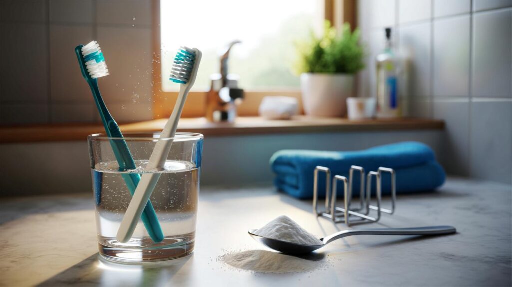 How to clean your toothbrush with baking soda and cut bathroom germs without chemicals