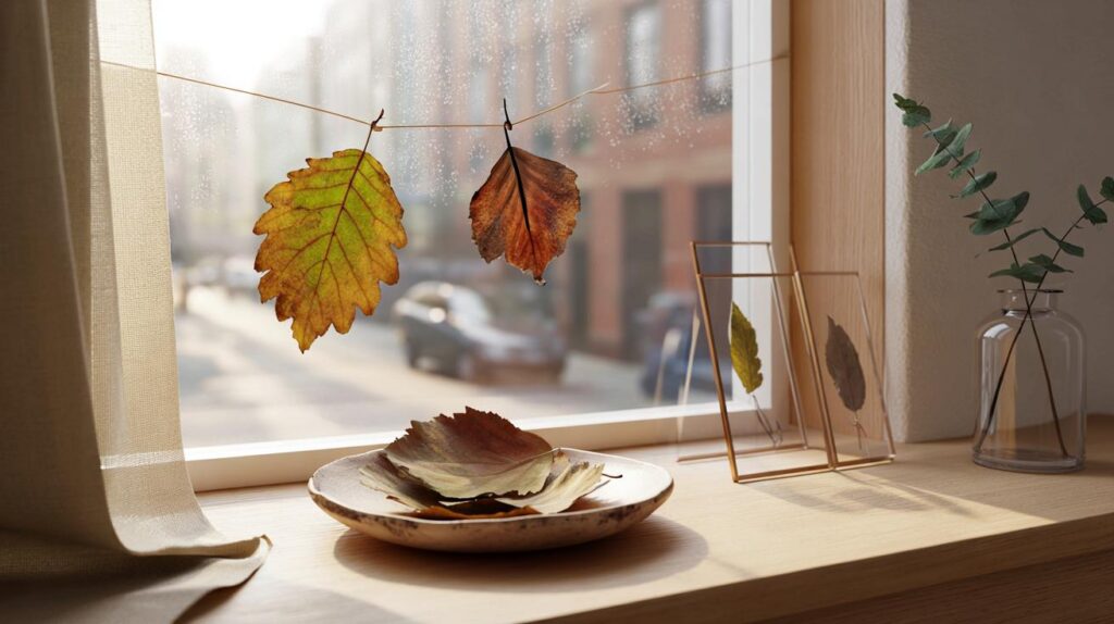 How to decorate with dried leaves mindfully