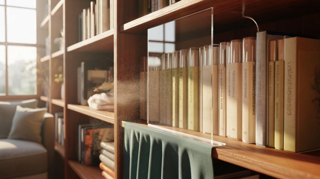 How to protect books from dust and keep shelves spotless with clever covers