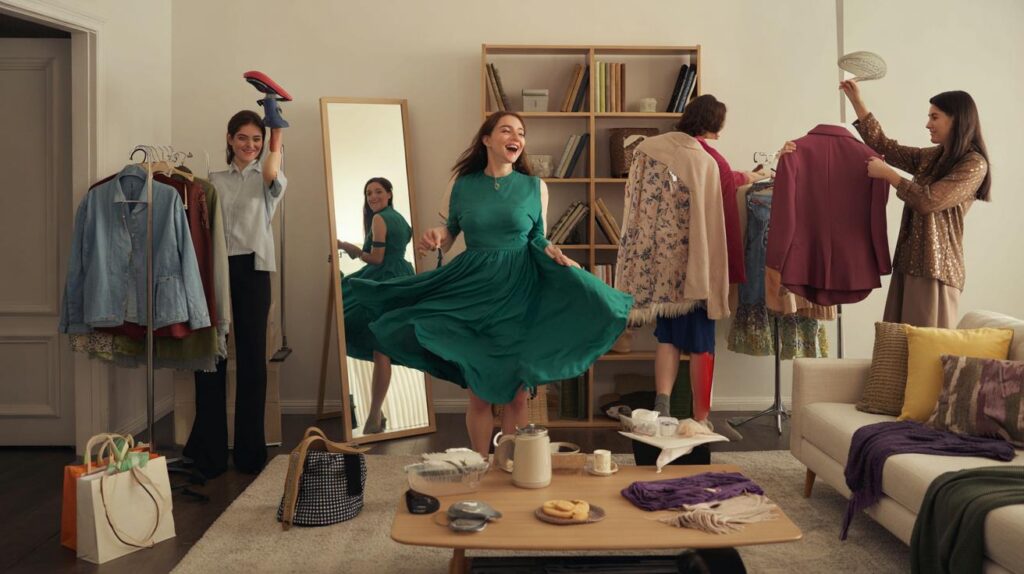 How to refresh your wardrobe sustainably with a “clothes swap night” among friends