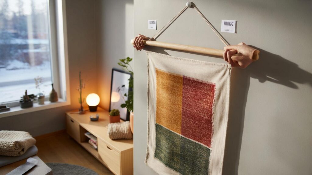 Ikea’s £8 OMMJÄNGE tapestry: will 5 minutes and two fixings warm your walls this winter for £8?