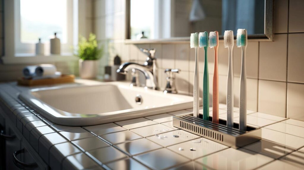 Keep toothbrushes germ-free with holders: and stop sink clutter once and for all