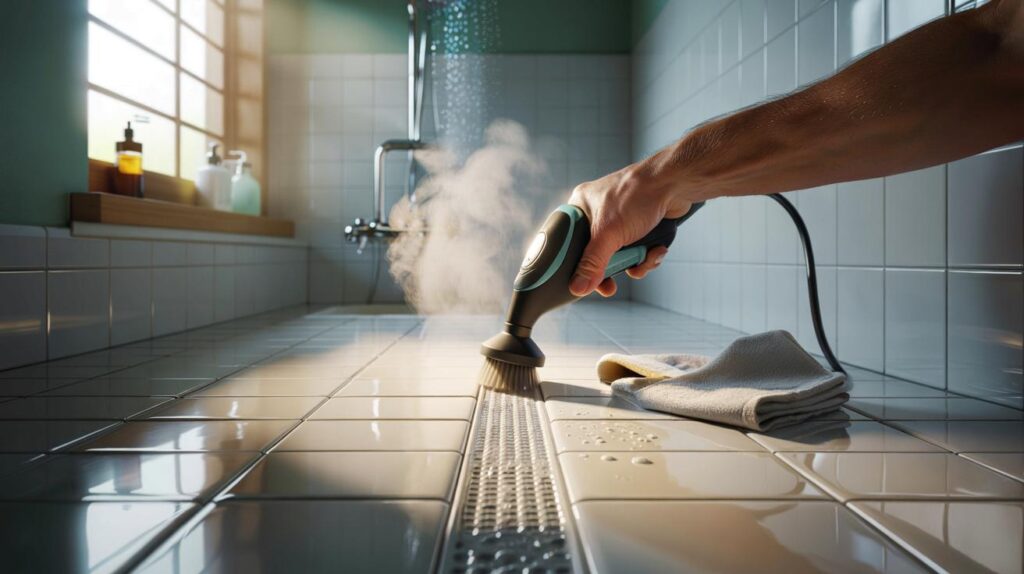Keep your tile grout spotless with steam cleaners and prevent mould buildup: hygienic and easy