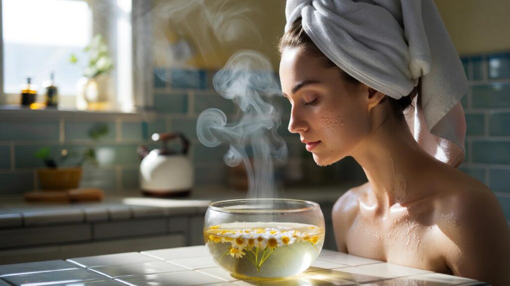 Le bain de vapeur à la camomille : secret beauté oublié