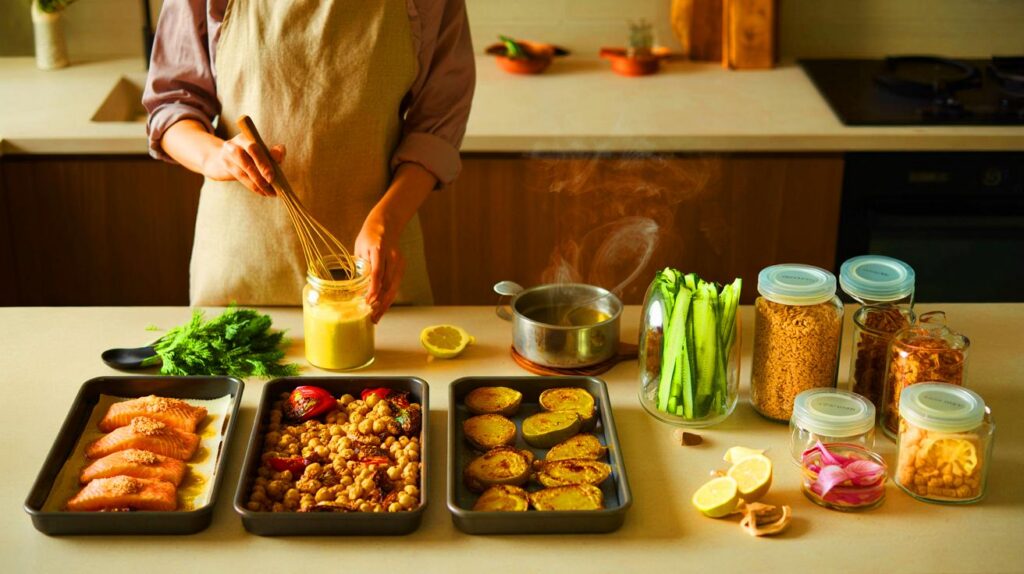 Le batch cooking féminin : recettes simples, zen et stylées