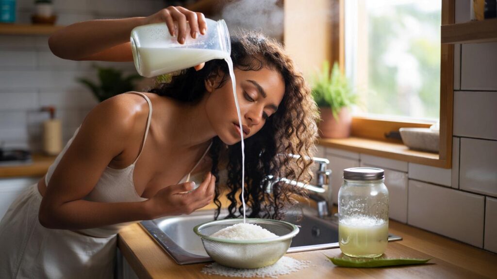 L’eau de riz : l’élixir capillaire oublié