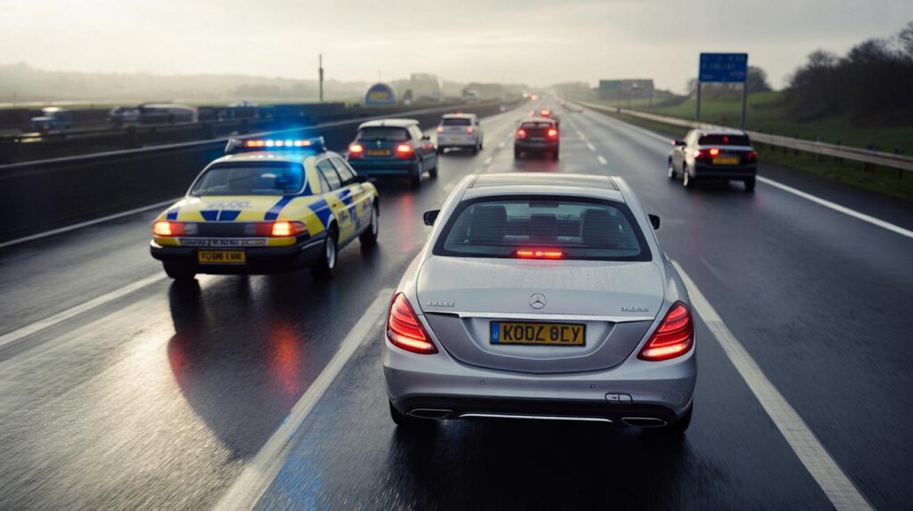 Mercedes driver fined after hogging outside lane for FIVE miles