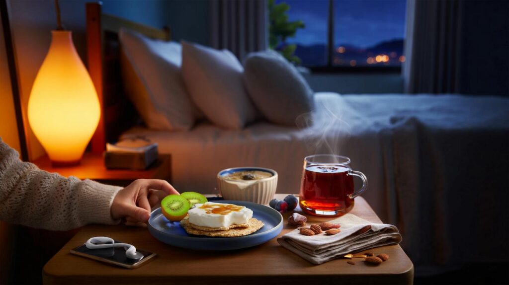 Nutrition advice for better sleep with evening snacks and routines that help you unwind and wake refreshed