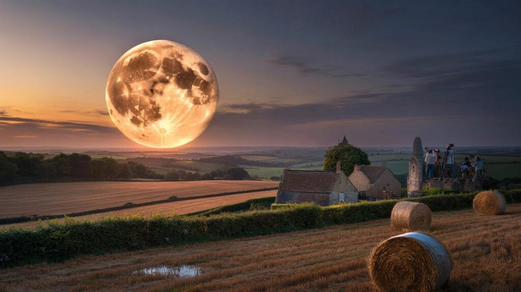 October harvest moon 2025: your 18:20 bst window to see a 14% bigger, 30% brighter first supermoon