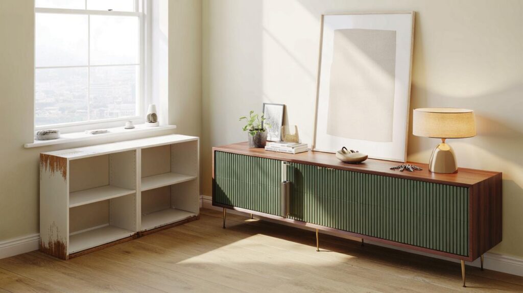 Old IKEA Billy shelf, new life: the clever DIY hack that transforms the plainest unit into a designer sideboard everyone wants