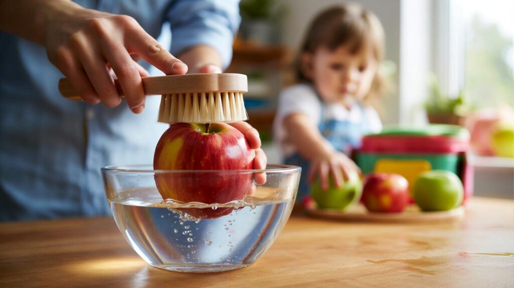 Parents, are your apples safe: try 40°C water and a 20-second brush to strip most pesticides