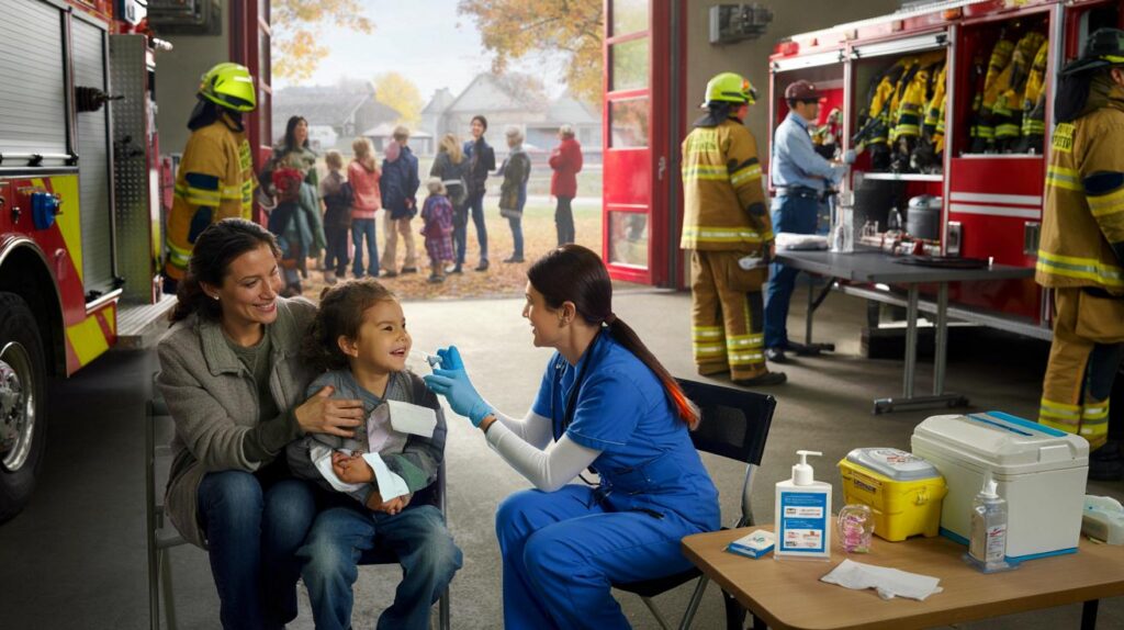 Parents face early child flu surge: 10m jabs given and pop-up sites at fire stations—will you go?