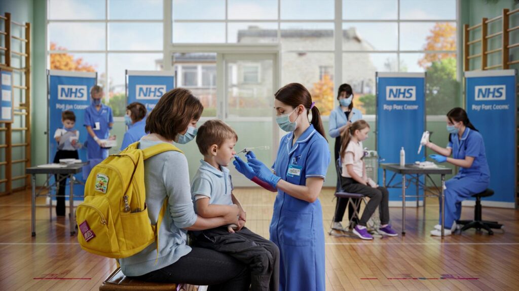 Parents face early flu surge before schools return, 10m jabs given and 5-minute NHS pop-ups near you