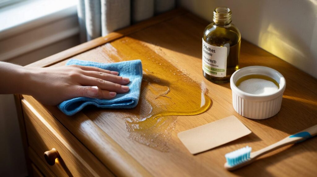 Parents swear by this £1 olive oil trick: does it remove 95% of sticker gunk on wood in 15 minutes?