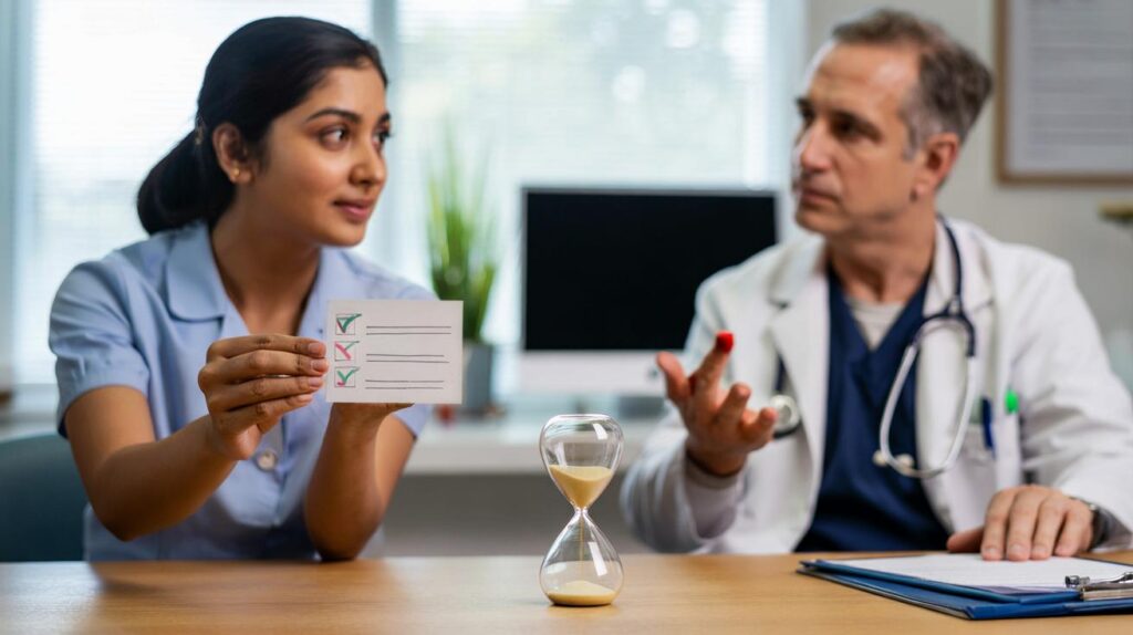 Patients get just 11 seconds before doctors cut in : the 4-part sentence that makes your GP listen