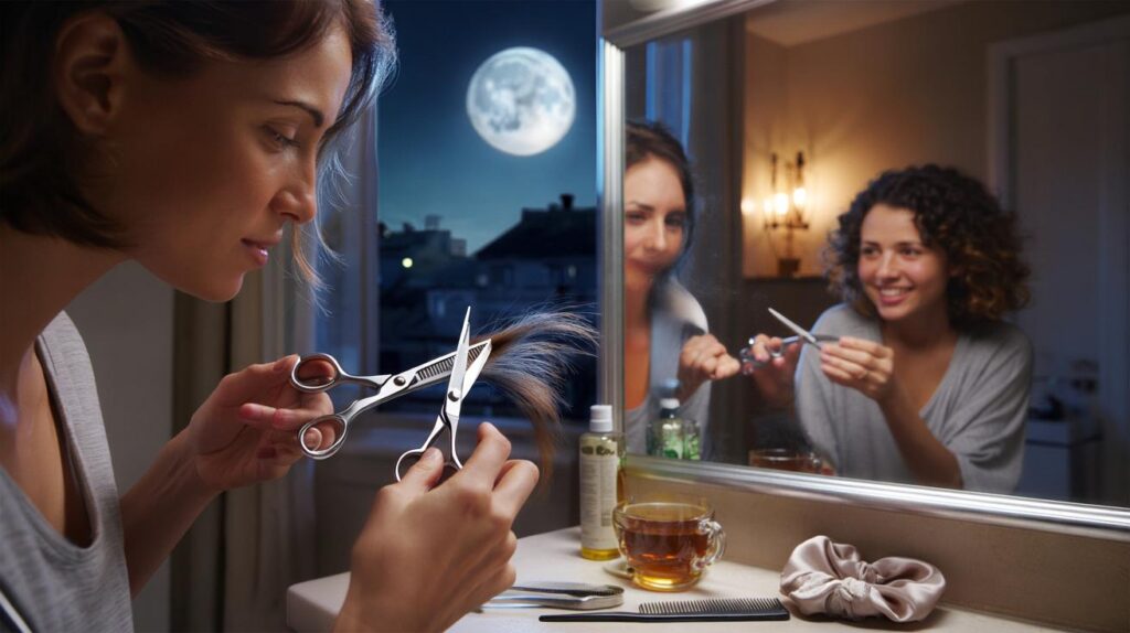 Pourquoi couper ses pointes à la pleine lune séduit autant de femmes