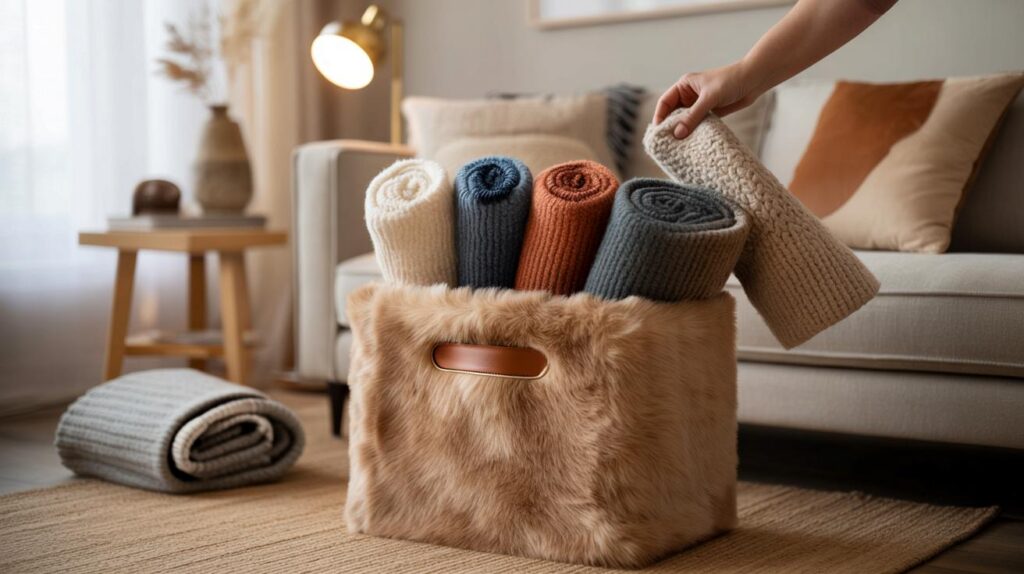 Primark’s £15 faux-fur basket to hide 6 throws in 5 minutes: are you the tidy type or a hoarder?