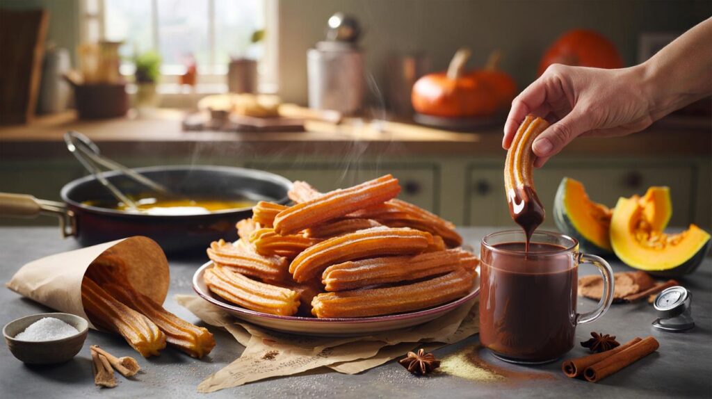 Pumpkin churros at 170°C and hot chocolate: can you master this £4, 35-minute autumn treat for six?