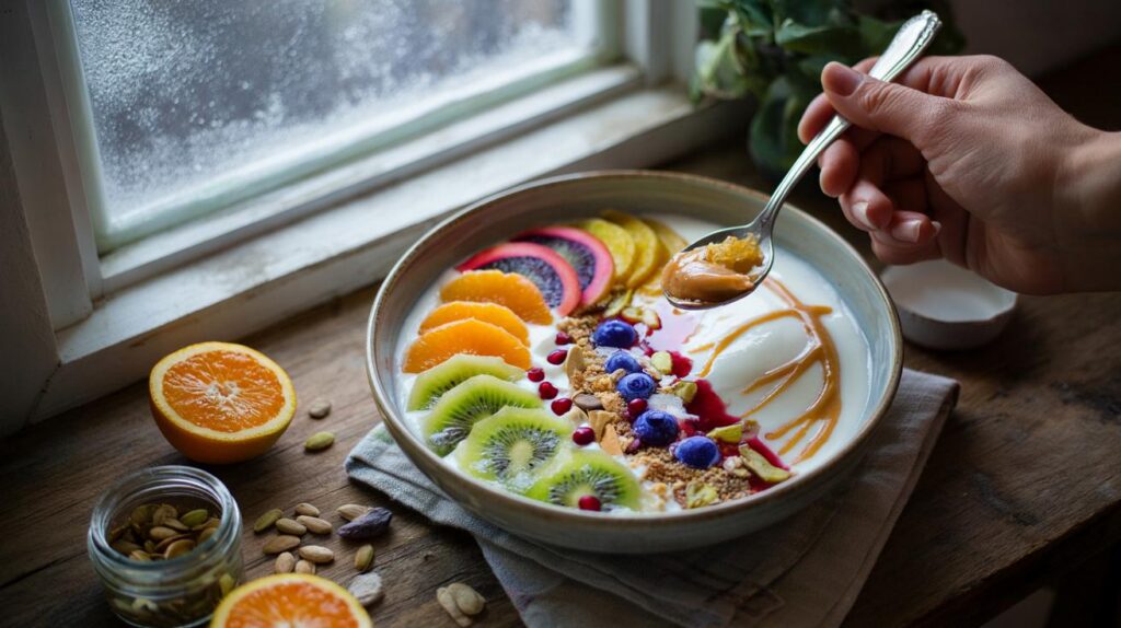 Quick and colourful: fruit breakfast bowls that brighten up dark winter mornings
