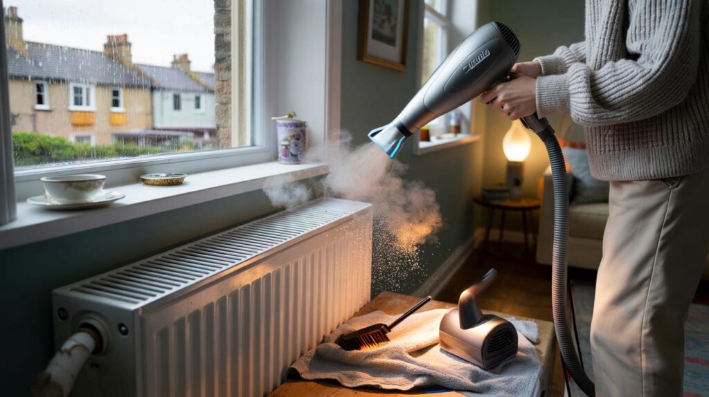 Shivering at home and paying more? Brits try a £0 hairdryer trick to lift radiator heat in 10 min